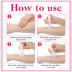 4Pcs Silicone Facial Cupping Set, Mini Facial Massage Cups, Face Massager Helper Skin Care Neck Back Eyes Massaging Cup for Body, Face, Neck, Back, and Eye