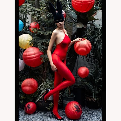 Body Stockings for Women Oil Shiny Bodystocking 5D Neck Sling Bodysuit Catsuit Nylon Shiny Pantyhose