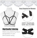 FIBO STEEL 4 Pcs Womens Strappy Cage Bra Sexy Bra Harness for Women