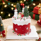 Morofme 3.5 oz Christmas Sprinkles Red and Green Christmas Tree Candy Sprinkle Jimmies Mix Christma Cane Sprinkle Cake Topper Edible Holiday Sprinkles for Cupcake Toppers Cookie Ice Cream