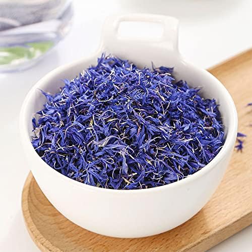 TooGet Blue Cornflower Petals, 100% Natural Centaurea Cyanus, Blue Dried Plower Petals for Homemade Lattes, Tea Blends, Bath Salts, Wedding Confetti, Gifts, Crafts – 0.5 OZ/15g
