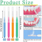 100pcs Interdental Brushes Dental Cleaning Tools Tooth Floss Picks Oral Hygiene Toothpicks