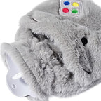 Rubber Hot Water Bottles Pain Relief with Cute Faux Fur Cover Women Kids Child Game