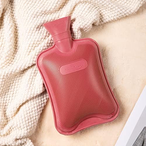 HomeTop Premium Classic Rubber Hot Water Bottle (Red)