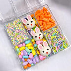 Sentovac Easter Sprinkles Pastel Nonpareils Jimmies Bunny Carrot Egg Mix Edible Sprinkle for Cake Decorating Candy Cookie Baking Decorations Spring Easter Supplies