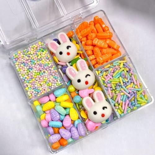 Sentovac Easter Sprinkles Pastel Nonpareils Jimmies Bunny Carrot Egg Mix Edible Sprinkle for Cake Decorating Candy Cookie Baking Decorations Spring Easter Supplies