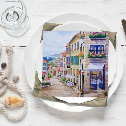 20 Napkins Cities and Countries Bistro in France as Table Decoration Paper Napkins with Motif Also for Decoupage and Decoupage 33 x 33 cm
