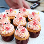 40Pcs Edible Cute Flamingos Cupcake Toppers Edible Flamingo Baby Cupcake Picks for Safari Animal Baby Shower Baby Gender Reveal Boys Girls Birthday Flamingo Wedding Party Decorations