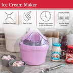 Ice Cream Maker - 1QT Ice Cream Machine for Sorbet, Gelato, Frozen Yogurt and More - Kitchen Appliances and Gadgets by Classic Cuisine (Pink)