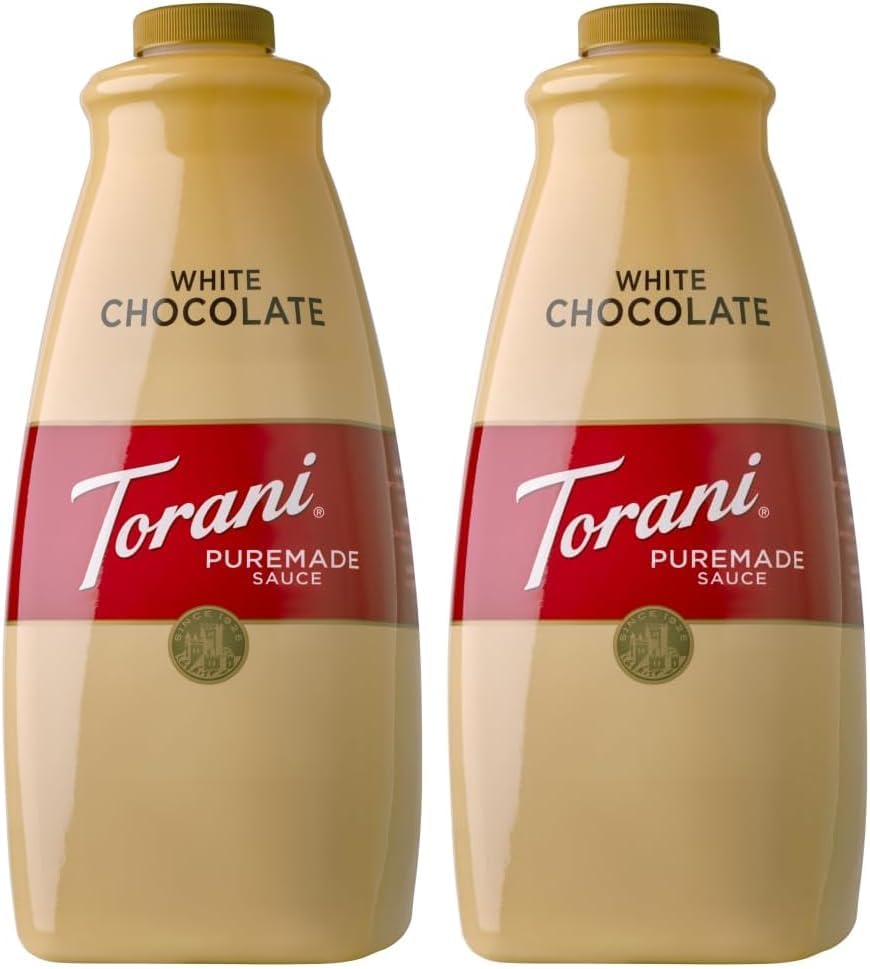 Torani White Chocolate Sauce, 64 Ounce (Pack of 2)