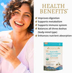 DelighTeas Organic Digest & Detox CCF Tea | Eco-friendly, Compostable Pyramid Tea Bags | Ayurvedic Cumin, Coriander, Fennel Tea | USDA Organic, Caffeine Free, Kosher | 30 Tea Bags, 4g each