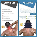Jaximy Neck Stretcher, Neck Traction Device, Cervical Traction Device, Neck Pain Relief, Adjustable Inflatable Neck Brace & Neck Stretcher Cervical Traction, Neck Decompression Home Use (Blue)