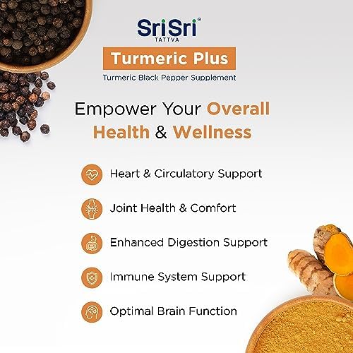 Turmeric Plus Joint Support Supplement – Turmeric Curcumin with Black Pepper for Digestion and Immune Support – Non-GMO, Organic Turmeric for Inflammatory Response, 500mg (60 Tabs)