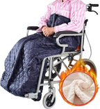 McbeAn Wheelchair Warmer Cover Blanket, Thicken Warm Wheelchair Fleece Wrap Blanket, Zipper Design, Easy to Put On and Take Off, Windproof and Warm, for The Aged Patient