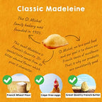 St Michel Traditional Madeleines French Sponge Cakes Made In France, Pack of 2 (250g each) Non-GMO. Total of 20 Individually Wrapped All Butter Traditional Madeleines Sponge Cakes