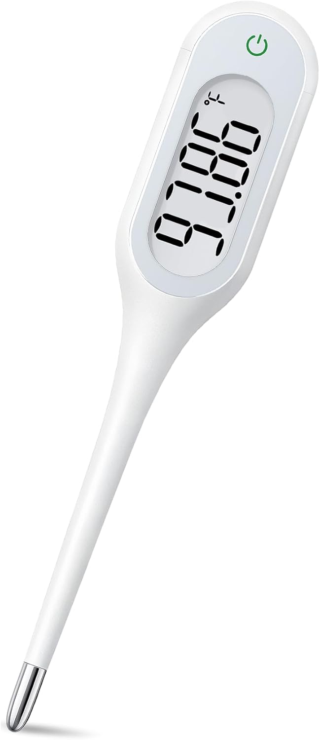 8 Second Thermometer for Adults & Kids, Accurate & Safe Baby Thermometer with Fever Alarm and Memory Recall, Oral, Rectal or Underarm Use