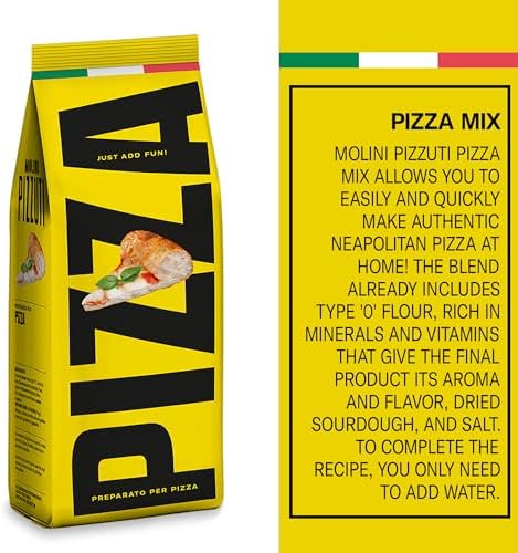 Molini Pizzuti Pizza Dough Mix – Authentic Italian Blend for Traditional Pizza – 500g Bag