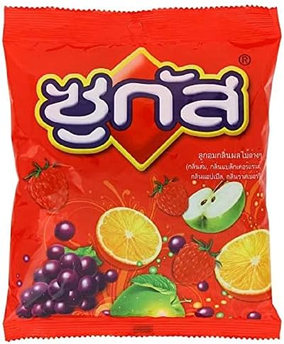 Sugus Assorted Candy, Blackcurrant/Green Apple/Orange/Raspberry, 300 Gram