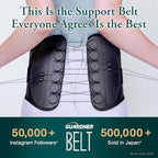 GUARDNER Lumbar Support Back Brace (Official) - Enhances Comfort, Breathable Design, Lower Back Belt, Posture and Spine Support (XL size, 38-45 in)
