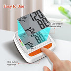 Scian Wrist Blood Pressure Monitor, Automatic Blood Pressure Machine Wrist Cuff with Large LCD Display, 2 Users 180 Memory for Home & Travel Use