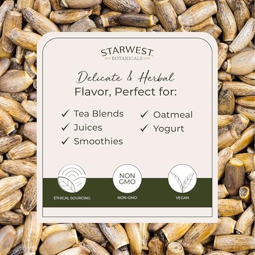 Starwest Botanicals Organic Milk Thistle Seed Whole - Loose Leaf Milk Thistle for Tea & Cooking, Mix in Juice, Add to Smoothies, Oatmeal, & Yogurt, Certified Kosher, Non-GMO - Bulk 1 lb Bag