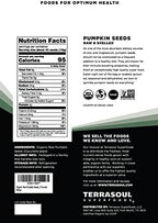 Terrasoul Superfoods Organic Pumpkin Seeds, 2 Lbs - Premium Quality, Shelled, Raw, Unsalted