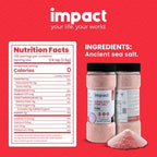 Impact - Fine Himalayan Pink Sea Salt - No Additives Rich in Trace Minerals Non-GMO Gluten-Free Ideal for Low-Carb Fasting Cooking - 1lb Shaker