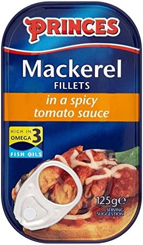 Princes Mackerel Fillets in a Spicy Tomato Sauce (125g)