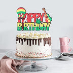 Reggae Dancehall Happy Birthday Cake Topper - Summer Hawaii Music Dance Party Cake Topper - Hawaiii Pool Decorations For Men