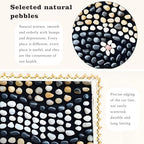 LIYAOLI Pebbles Foot Massager Mat - Acupressure Reflexology Pad with Natural Cobblestones for Pain Relief, Improved Circulation & Relaxation for Tired Feet (23.6" x 15.7")
