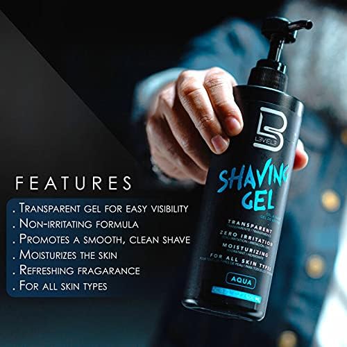 L3 Shaving Gel - Straight Razor Shave Gel - Non-Irritating - Refreshing Smell L3 - No Hot Towel Necessary - Level Three Razor Gel (Ice)
