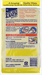 Cadie Kitchen and Bath Amazing Wipes - Absorbent and Reusable Cloth for Washing, Drying, Wiping in The Bathroom or Cuisine Surfaces | Cleaning Sink, Tiles, Bathtub, Walls, Mirror or Floors | 3-Pack