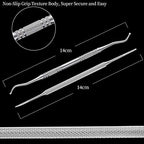 2PCS Ingrown Toenail File and Lifter with Storage Case,YINYIN100% Stainless Steel ingrown toenail Tool,Double Sided Professional Grade Nail Cleaner Tool