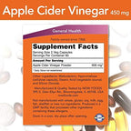 Now Foods - Apple Cider Vinegar 450 mg 180 Capsules (Pack of 3), 540 Count total