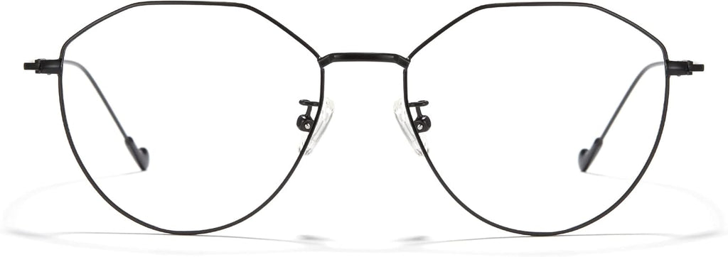 Cyxus Blue Light Glasses for Men and Women, Round Metal Frame Computer Eyeglasses for Office, Gaming, Reading 8090
