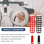 TAYRAN Optical Retinoscopy Rack Lens, 2 Bars 32 Lenses Retinoscopy Bars, Red for Myopia Black for Hyperopia, for The Quick Examination of Diopter of Spectacles