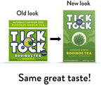 TICK TOCK TEAS Naturally Caffeine Free Red Bush Herbal Green Tea, 40 Count, Organic Rooibos Green Tea, 2.5 Oz