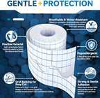 FRESINIDER Dressing Retention Tape, 2 Rolls 2” x 11 Yards, Hypoallergenic Medical Fixation Tape for Securing Dressings & Bandages, Breathable Non-Woven Fabric, Gentle Adhesion, Latex Free