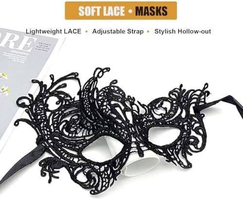 Masquerade Mask for Women Men Couple Halloween Venetian Eye Masks for Party Costume Mardi Gras Cosplay