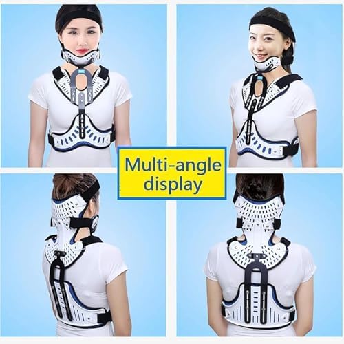 SFKLYU Orthosis Cervical Thoracic Halo Brace, Head Neck Chest Orthosis Adjustable Cervical Thoracic Orthosis Comprehensive Securing,C