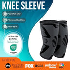 Knee Brace for Pain Relief - 2 Pack Knee Sleeves for Men and Women - Support for Weightlifting, Gym, Workout, Volleyball - Meniscus Tear, ACL, Arthritis
