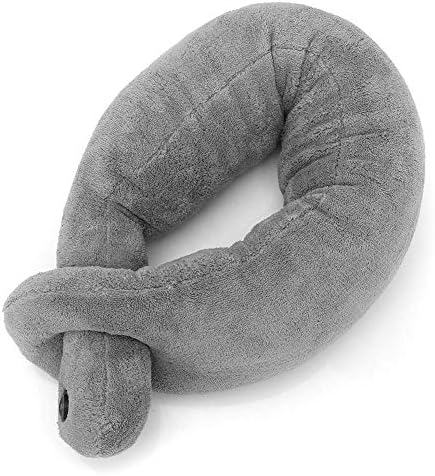 Vibrating Massaging Neck Pillow, Cotton Massage Cushion Relieve Stress for Office (Grey)