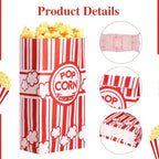 Paper Popcorn Bags, 150 Pcs, 2 Oz Individual Servings Bulk for Popcorn Machine Movie Nights Birthday Party Kitchen Supplies