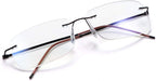 YIMI Rimless Progressive Multifocus Reading Glasses Blue Light Blocking No Line Multifocal Computer Readers for Women Men