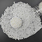 Homankit White Pearl Sprinkles Edible Pearls for Cake Decorating, 4mm 120g/4.23OZ Sugar Pearl Cake Decorations for Baking Cookie Cupcake Toppers Ice Cream Toppings Birthday Wedding Supplies