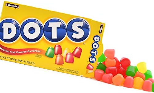 DOTS Individually Wrapped Candy Holiday Pack - Original Gummy Candy Flavors - Cherry, Lime, Orange, Lemon, Strawberry - Gluten Free, Kosher & Peanut Free Gumdrops - Bulk 12ct, 6.5oz Dots Candy Boxes