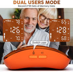 Wrist Blood Pressure Monitor with Led Touch Screen -Adjustable Wrist Blood Pressure Cuff from 5.1 inches to 9.3 inches,Rechargeable Wrist bp Monitor with 99x2 Reading Memory and Carrying Case(Orange)