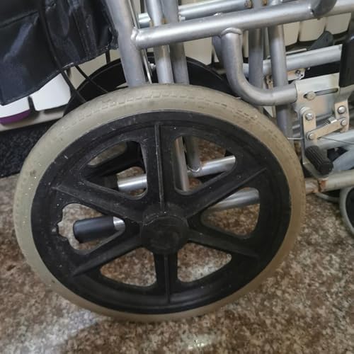 22 Inch Manual Wheelchair Wheel Polyurethane Solid Tire Suitable for A Variety of Wheelchairs(Gray)