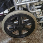 22 Inch Manual Wheelchair Wheel Polyurethane Solid Tire Suitable for A Variety of Wheelchairs(Black)