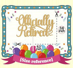 Officially Retired Cake Topper, I'm Retired, Hello Pension, Happy Retirement Party Decorations Supplies for Men Women, Gold Glitter